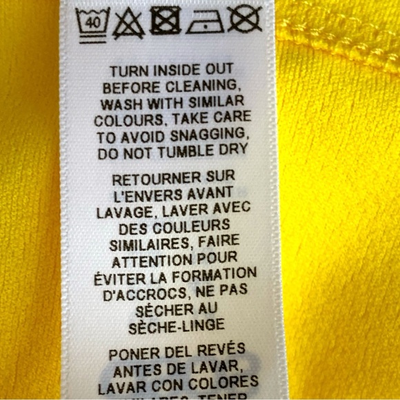 ASOS YELLOW RUFFLE SLEEVELESS DRESS. WOMEN’S SIZE 10 - Picture 8 of 8